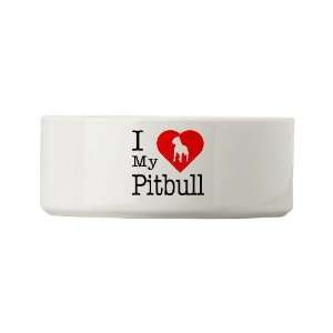   Love My Pitbull Terrier Pets Small Pet Bowl by 