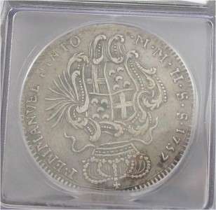   OF MALTA SILVER THALER, CROWN, 30 TARI VF 35 BY ICG KM#256  