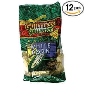 Guiltless Gourmet Baked Sweet White Corn Chips, 7 Ounces (Pack of 12 