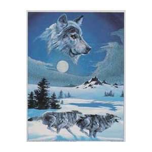     Running Wolves   Artist Ampel  Poster Size 6 X 8