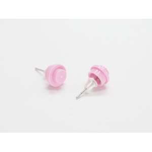  Pink Upcycled LEGO Round Stud Earrings Jewelry