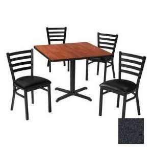   Set, Graphite Nebula Laminate Table/Black Vinyl Chair