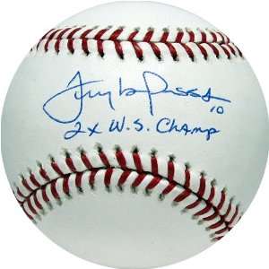  Tony La Russa Autographed 2x WS Champ Inscription Baseball 