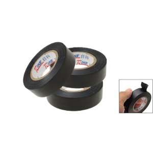  Gino 3 Black Adhesive PVC Plastic Electrical Tape Office 