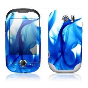 Samsung Corby Pro Decal Skin Sticker   Blue Flame