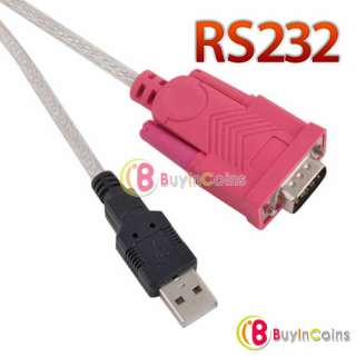 New USB to Serial Cable RS232 DB9 Connector Printer Cable Adapter GPS 