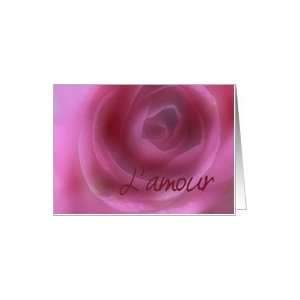  pink rose french congratulations on wedding day Card 