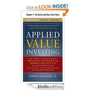Applied Value Investing, Chapter 1 The Basics and Base Case Value Jr 