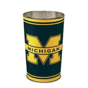   Wolverines NCAA Tapered Wastebasket (15 Height)