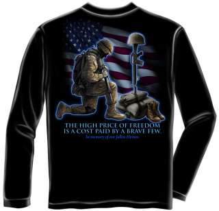 United States Army Military Fallen Heroes Long Sleeve T Shirt  