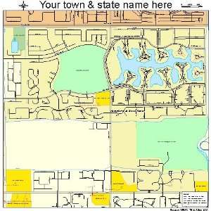 Street & Road Map of Hamptons at Boca Raton, Florida FL 