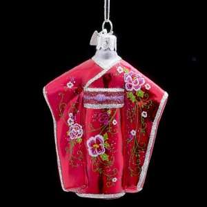  Pack of 8 Noble Gems Glass Red Japanese Kimono with 