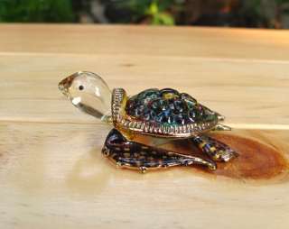 Handmade Sea Turtle Art Glass Blown Sea Animal Figurine  