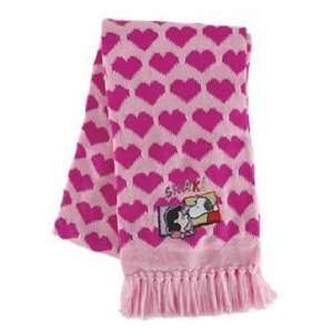    Snoopy and Lucy Kissing Pink Hearts Peanuts Scarf Toys & Games