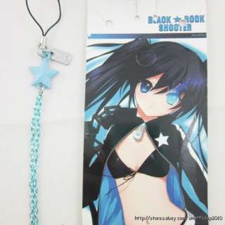 Black Rock Shooter Star Pendant Chain Cell Phone Strap  