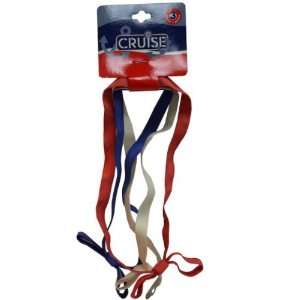    3 Pack Red, White, And Blue Elastic Headbands 