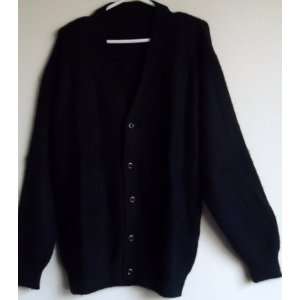 CARDIGAN VNECK buttons with Pockets BLACK size XXL made in PERU 650 