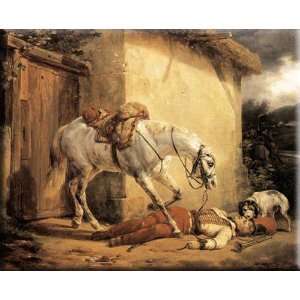   Trumpeter 16x13 Streched Canvas Art by Vernet, Horace