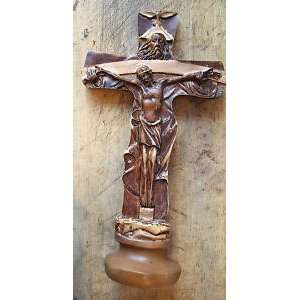 Unusual Crucifix Where God Holds up the Hands of Jesus