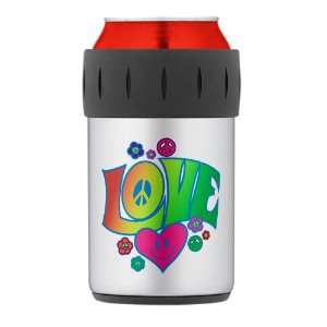 Thermos Can Cooler Koozie Love Peace Symbols Hearts and 