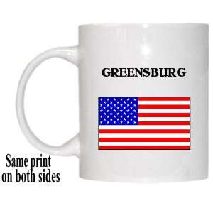  US Flag   Greensburg, Indiana (IN) Mug 