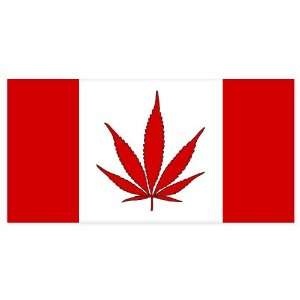  Canada Weed Cannabis Pot Flag car bumper sticker 6 x 3 