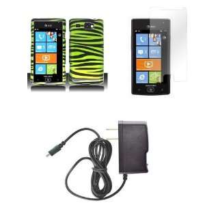 Samsung Focus Flash (AT&T) Premium Combo Pack   Green and Black Zebra 