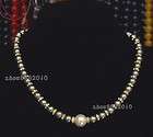 Beautiful 8 12MM Grey Sea Shell Pearl Necklace 18  