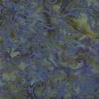 ANTHOLOGY BATIK #566 BLUE GRN BRWN  Cotton Quilt Fabric  