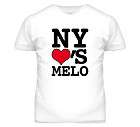 NY Loves Melo Carmelo Anthony New York White T Shirt
