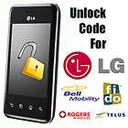 unlock code for all gsm lg smartphones optimus p500 chic e720 x2 p999 