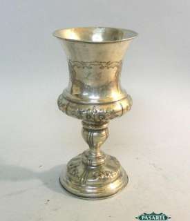 Antique Silver Kiddush Cup / Goblet Poland Ca 1820  