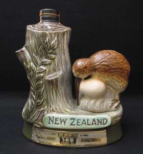 VINTAGE JIM BEAM NEW ZEALAND KIWI WHISKEY DECANTER 1974  