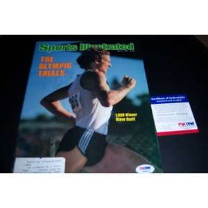  Steve Scott 80 Goldmedal Psa Signed Sports Illustrated 