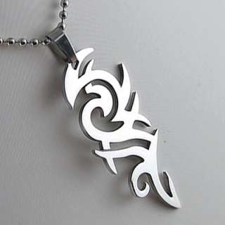 MENS STAINLESS STEEL TOTEM BLADE DIGGER TATTOO PENDANT  