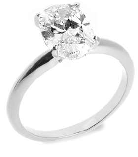 50 CT D/SI1 OVAL DIAMOND SOLITAIRE RING 14K W GOLD  