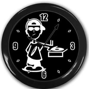  DJ rap disc jockey Wall Clock Black Great Unique Gift Idea 