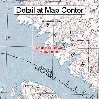  USGS Topographic Quadrangle Map   Lake Havasu City South 