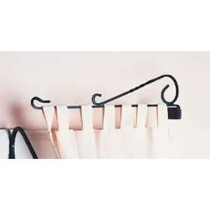  Curtain Rods Black Wrought Iron, 22 long and 6 in 