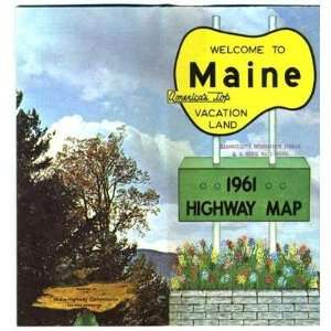 1961 Maine Official Highway Map 