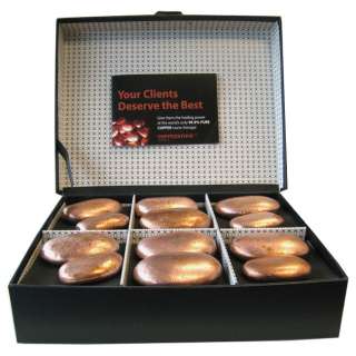 Copperstone Professional Massage Stone Set in Carry Box  