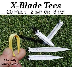 Blade Plastic Golf Tee Unbreakable tee WHITE (20)  