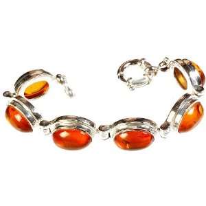  Amber Bracelet   Sterling Silver 