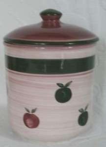 Franciscan Apple Pie medium canister & lid, pink unused  