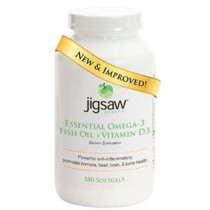  Jigsaw Health Essential Omega 3 Fish Oil + Vitamin D3 180 
