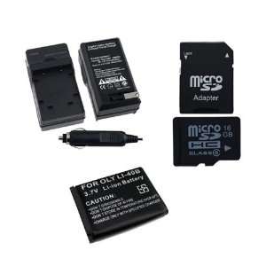  Battery + Smart Battery Charger + 16GB Memory Card FOR Nikon CoolPix 