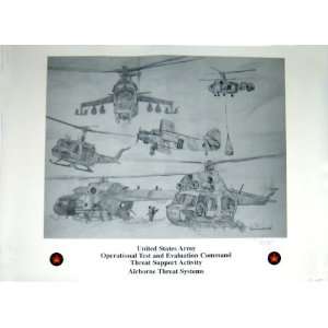  U.S. Army Airborne Threat Systems Poster Signed By Artist 