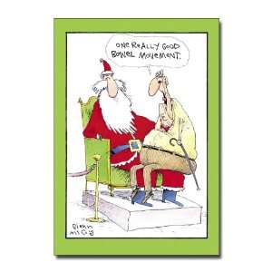  One Good BM   Risque Cartoon Merry Christmas Greeting Card 