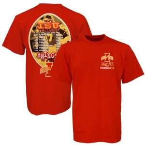 Iowa State Cyclones Red 2008 Football Schedule Graphic T shirt  