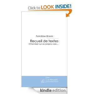 Recueil de textes (French Edition) Sandrine Bonas  Kindle 
